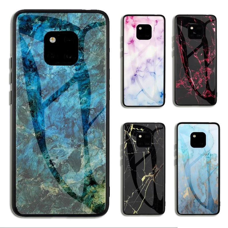 Чехол из закаленного стекла для Huawei Mate 20 Lite Pro Nova 3 3i 4 Y9 2019 Enjoy 9 Plus мраморный