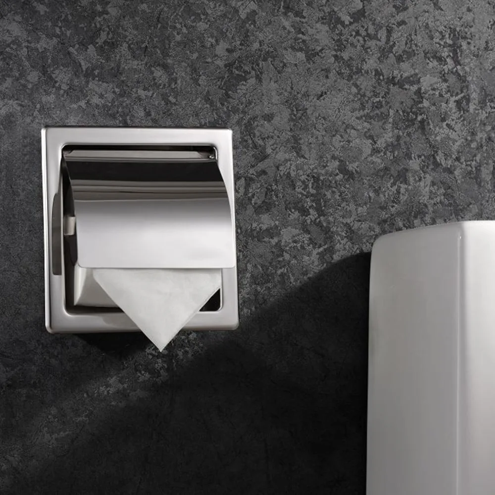 

Высококачественный хромированный держатель для туалетной бумаги из нержавеющей стали, настенный бумажный ящик