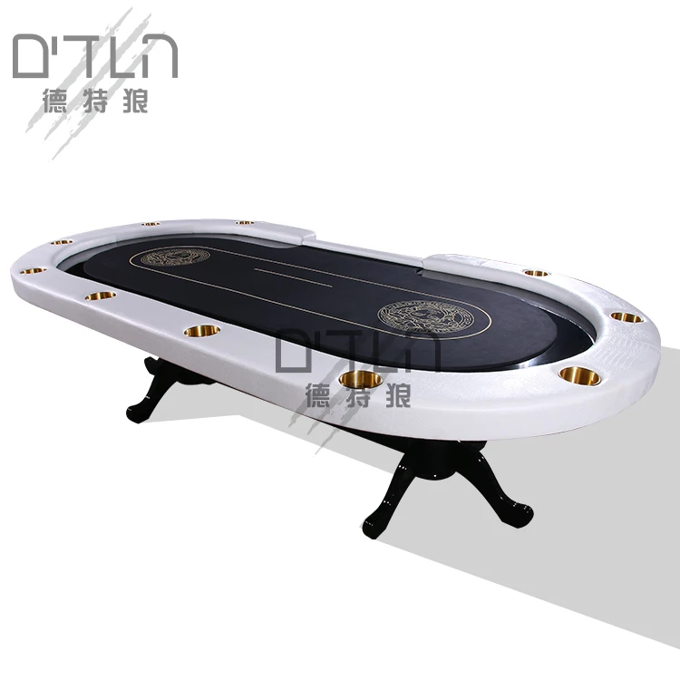 DTLN высококачественные кожаные перила nautical вилла Texas Hold'em стол роскошный изысканный деталь чип стол