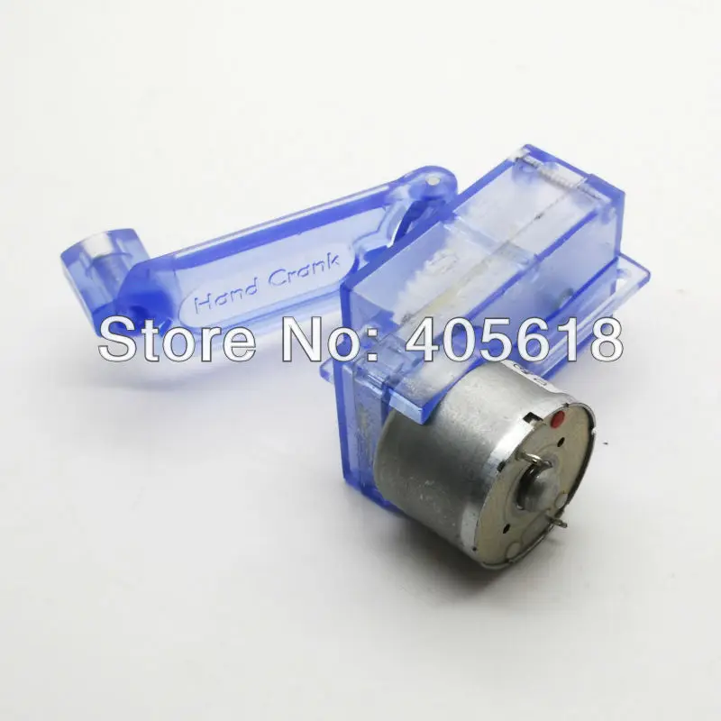 Синий генератор мощности с ручкой постоянного тока энергии зеленого цвета