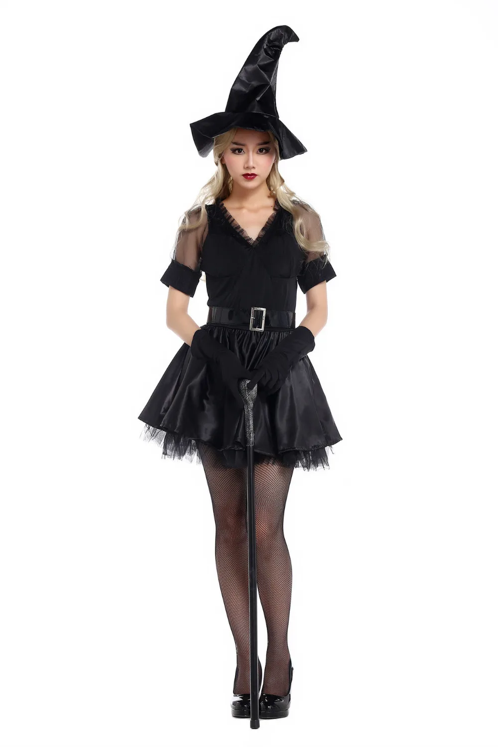 Роскошный женский строгий сексуальный костюм ведьмы сексуальное необычное
