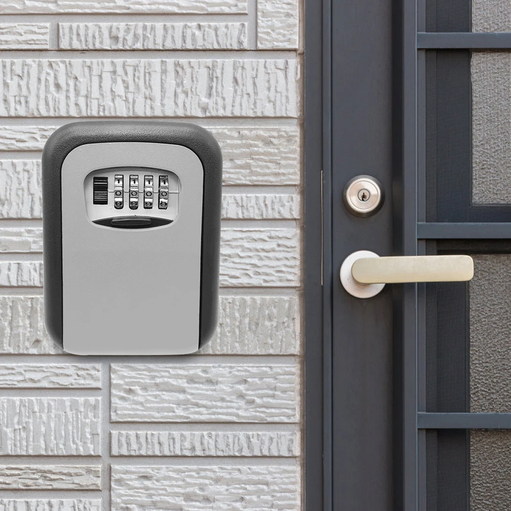 Wall Mounted Lock Box Key Storage 4-Digital Combination Safe Security Holder Cofre caja fuerte | Безопасность и защита