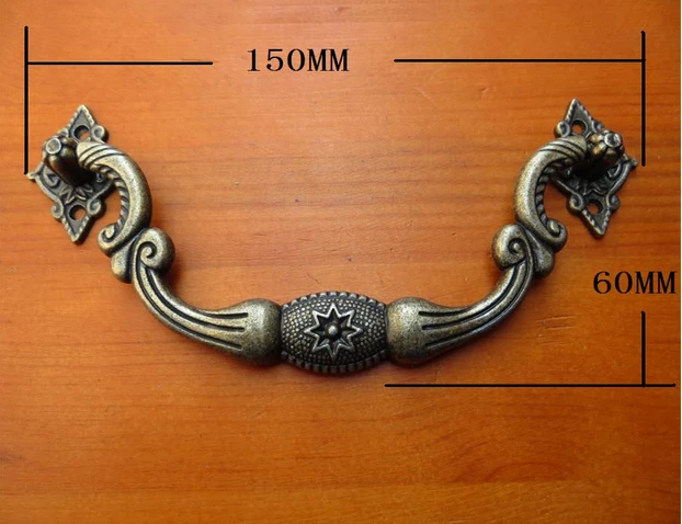

20 Pieces Antique Brass Furniture Handle Cabinet Knob Jewelry Box Handle Knob Drawer Pull /150*60mm