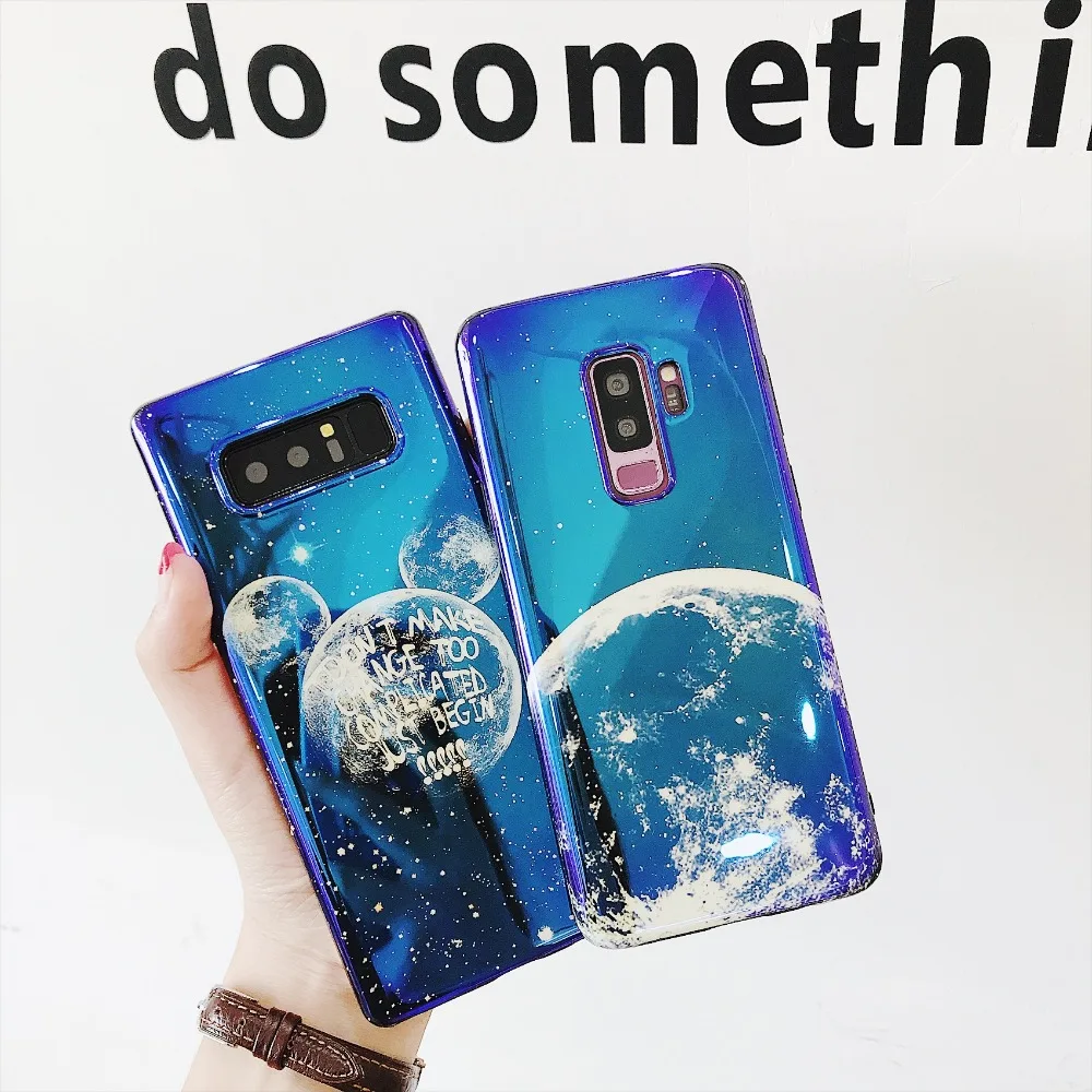 Mirror Laser Phone Case For Samsung Galaxy S8 S9 S7 Edge Note 8 Plus 9 Mickey Mouse Cartoon Cat Dog Soft Rubber Cover |