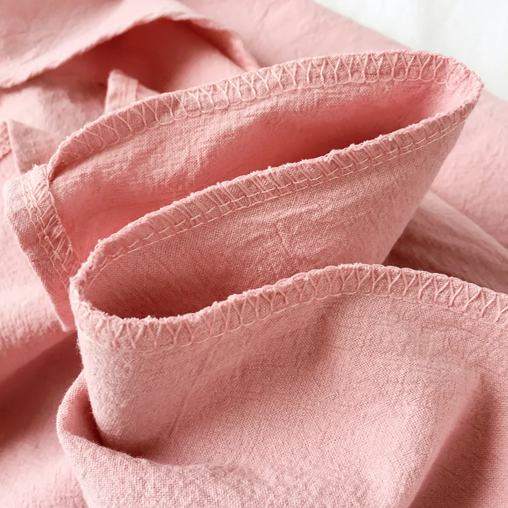 Женская льняная юбка средней длины с кружевной талией на кнопках для отдыха 4 20