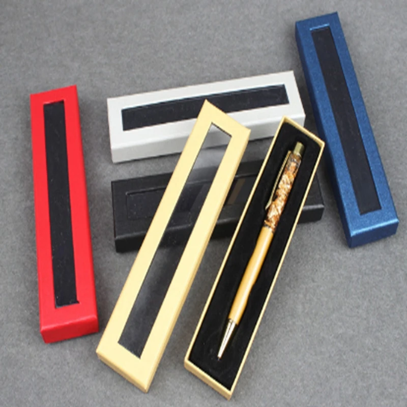 100 шт одиночная коробка ручки креативная прозрачная оконная бумага упаковка