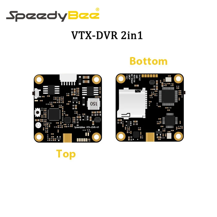 Скоростной пчеловод 5,8 ГГц 48CH 25/200/600 мВт передатчик с встроенным DVR VTX-DVR 2 в 1 VTX с отверстиями 30,5 мм и антенной MMCX для гонок на FPV дронах.