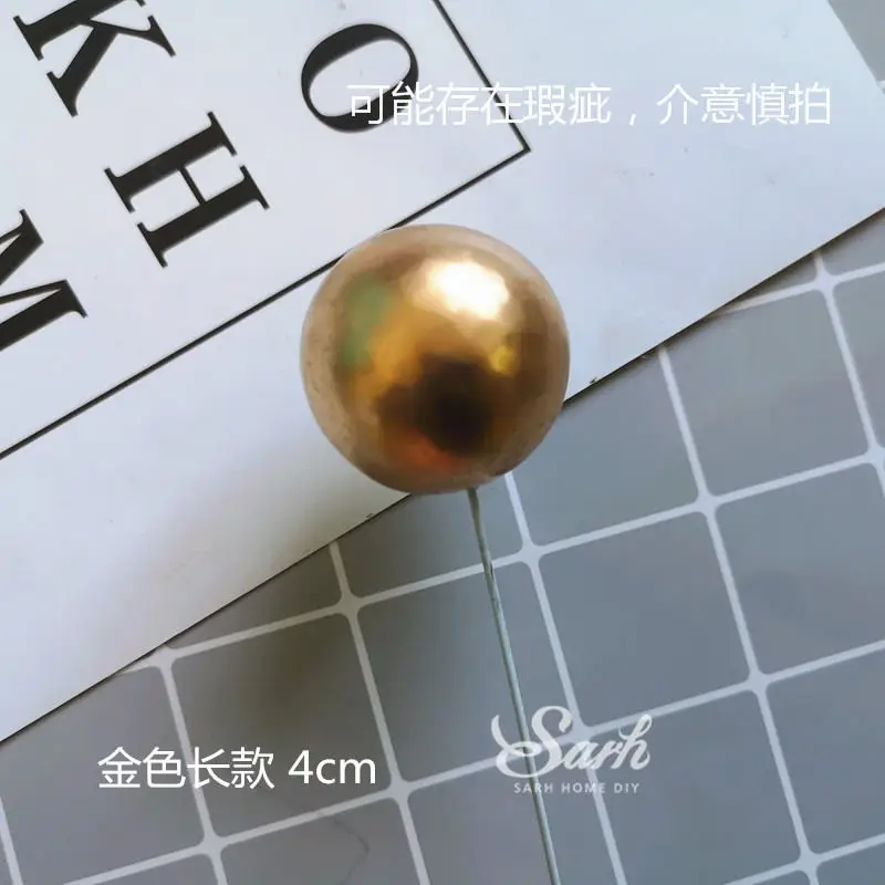 5pc 4cm balls Шикарная Золотая Корона, бант, единорог, топперы для торта, принадлежности для детского дня, вечерние, свадебные, Валентина, Помолвочные украшения, милые подарки - Цвет: 5pc 4cm balls