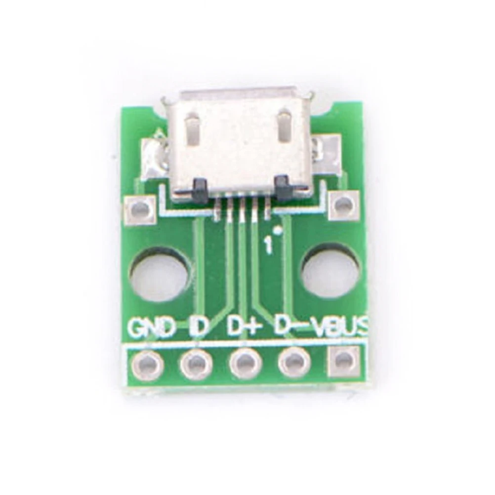 5 шт./лот Тип B PCB Преобразователь мини USB DIP адаптер контактный гнездовой разъем