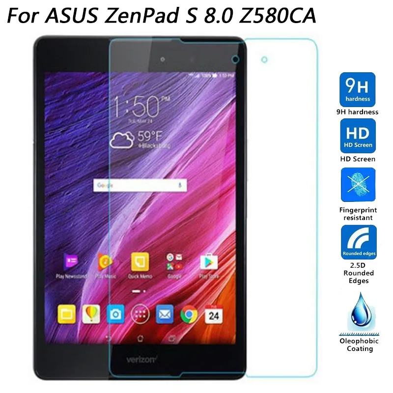 Закаленное стекло для планшета Asus ZenPad 3 / Z8 ZT581KL Z581KL ZenPad3 8 0 дюйма/ZenPad S Z580 Z580CA Z580C |