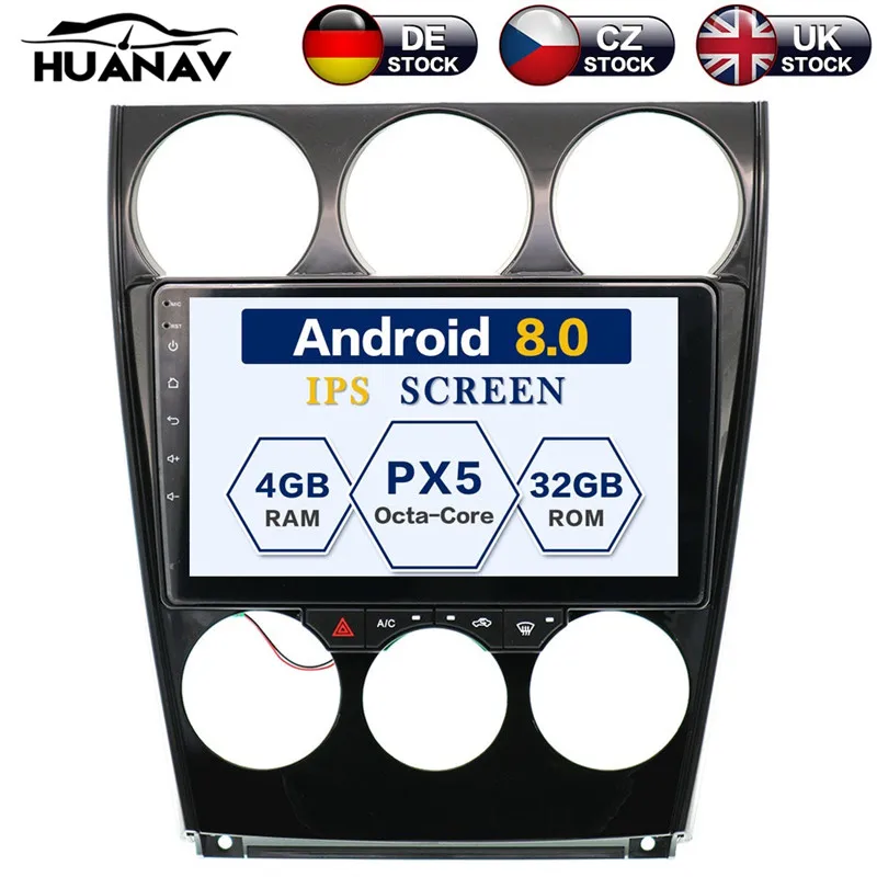 Android 8 0 автомобильный dvd плеер без gps навигатора для Mazda 6 2002 2008 Satnav мультимедийная