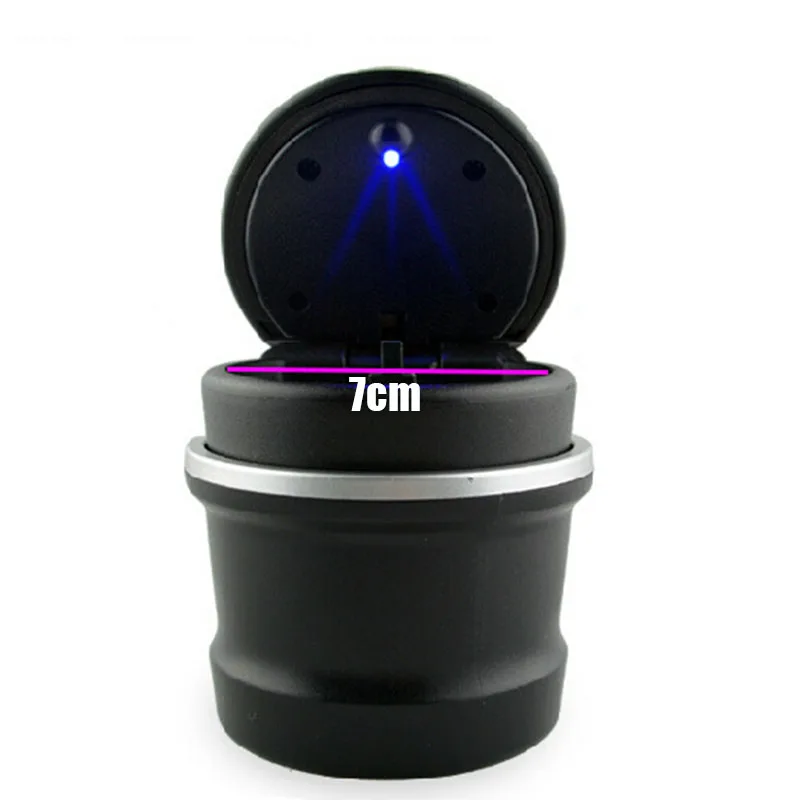 1 шт. портативный Авто Грузовик Светодиодный сигарета дымовая пепельница синий