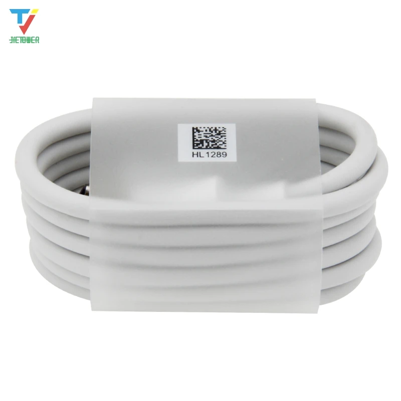100 шт./лот 1 м кабель USB Type-C для передачи данных белый круглый зарядный Samsung Sony Xiaomi