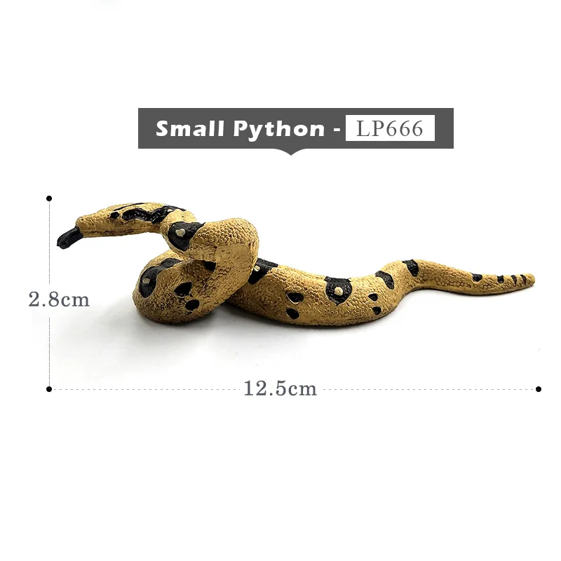 Small Python Имитация белки, слона, попугая, Wombat, фигурка животного, домашний декор, миниатюрное украшение для сада в виде Феи, аксессуары, фигурка - Цвет: Small Python