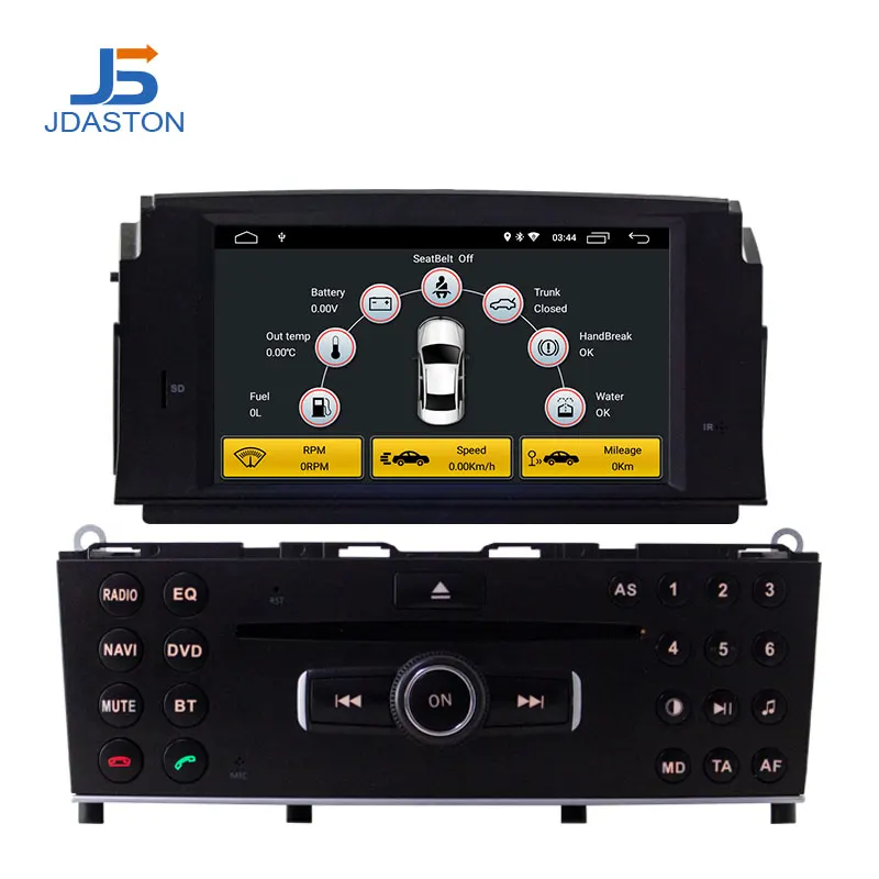 Автомобильный DVD проигрыватель JDASTON Android 10 дюймов 2Din для Mercedes Benz C200 C180 W204 2007 2010 GPS