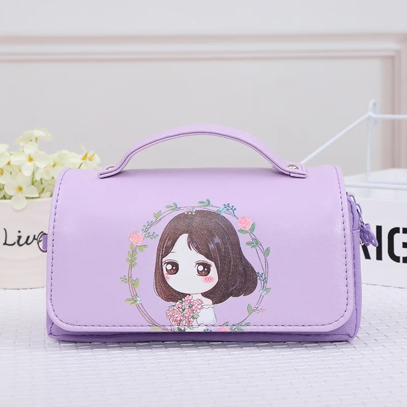 Милый школьный пенал Kawaii большая вместительность искусственная кожа