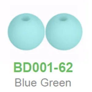 Blue Green Chenkai 100 шт 9 мм BPA бесплатно DIY силиконовый Прорезыватель для зубов с бусинами, Детские пустышки, пустышки для прорезывания зубов, ювелирные изделия для изготовления бусин, сенсорные игрушки, аксессуары - Цвет: Blue Green