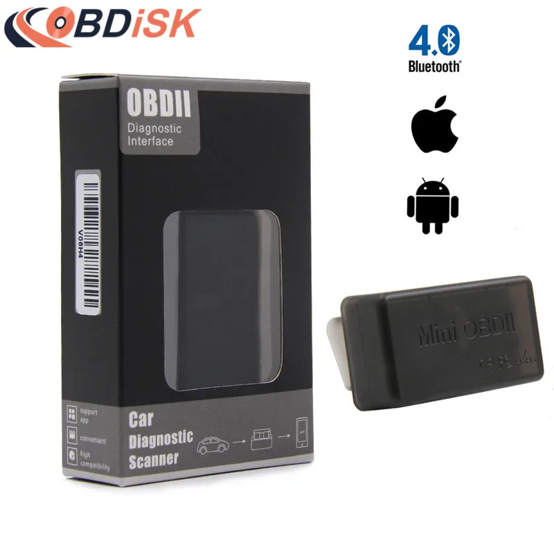 Мини OBDII ELM327 Bluetooth 4 0 диагностический интерфейс работает на Android/IOS ELM 327 OBD2 адаптер