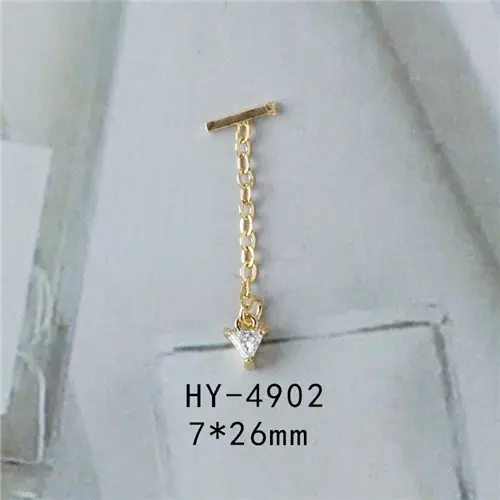HY4902 5 шт./лот, подвеска/крылья/цепь, 3D сплав, дизайн ногтей, циркон, жемчуг, металл, маникюрные аксессуары для ногтей, сделай сам, украшения ногтей, подвески - Цвет: HY4902