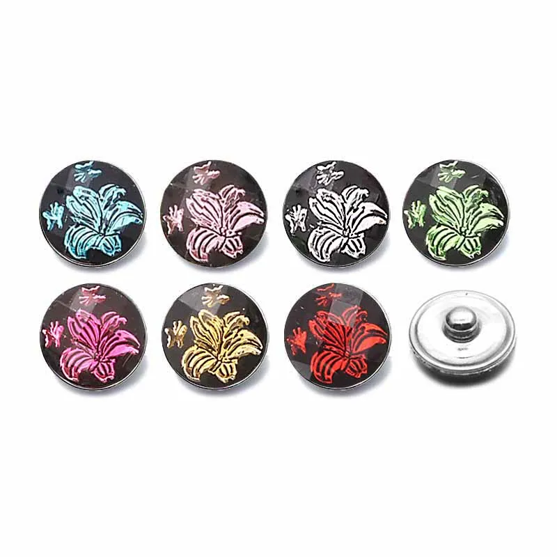 

Hot Silicone 18mm Acrylic Resin Uneven Resin Snap Button 020 Fit Charm Interchangeable Bracelets Jewelry For Women Accessories