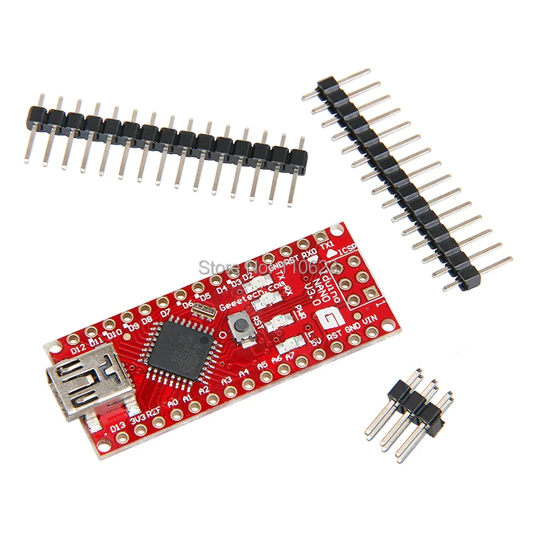 Geeetech интегральные схемы Atmel ATmega328 плата с мини USB кабелем совместима Arduino Nano V3.0|board