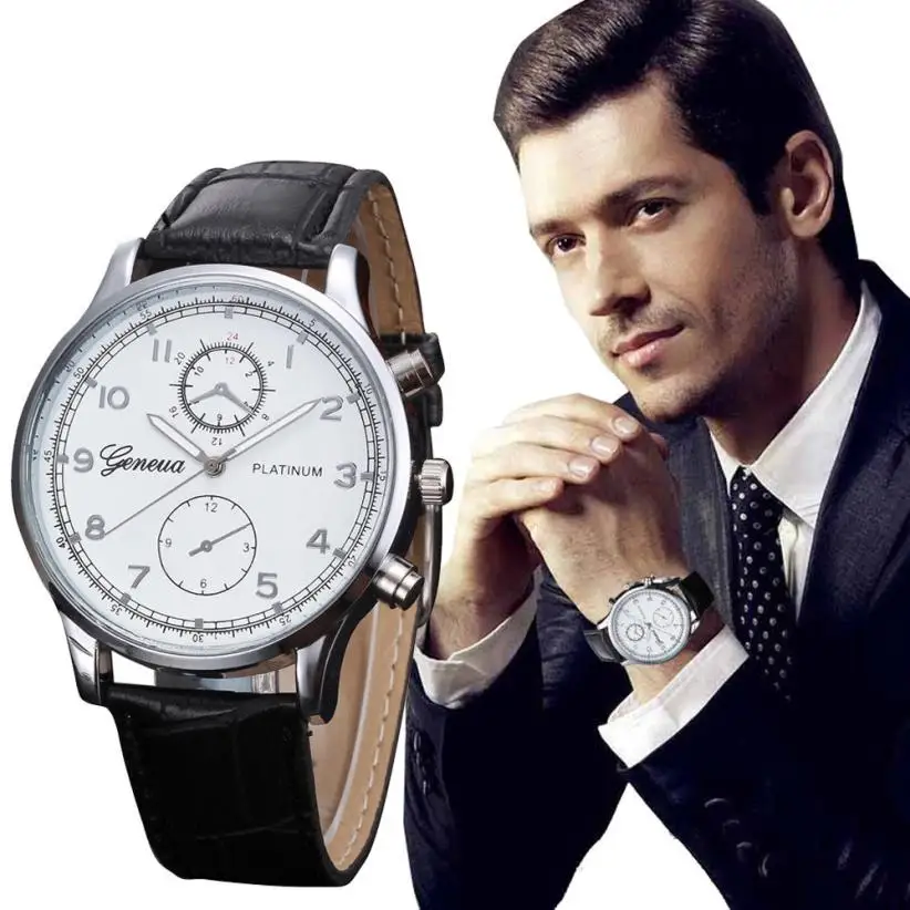 Новые наручные часы Мужские 2020 мужские бизнес кварцевые кожа Relogio Masculino