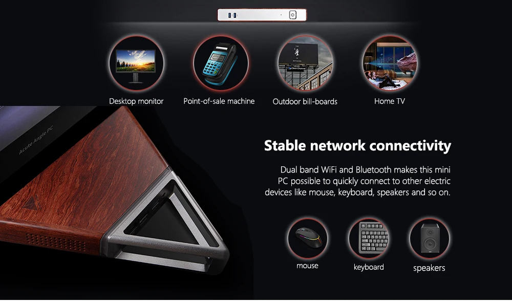 Острый угол AA-B4 DIY Мини ПК Intel Apollo Lake N3450 Intel HD graphics 500 Windows 10 8GB ram 64GB eMMC 128GB SSD Wifi tv BOX