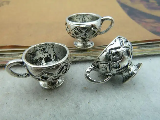 

Wholesale DIY accessories Diy accessories vintage handmade materials antique silver glass c2566 15 *20 *13mm free shipping
