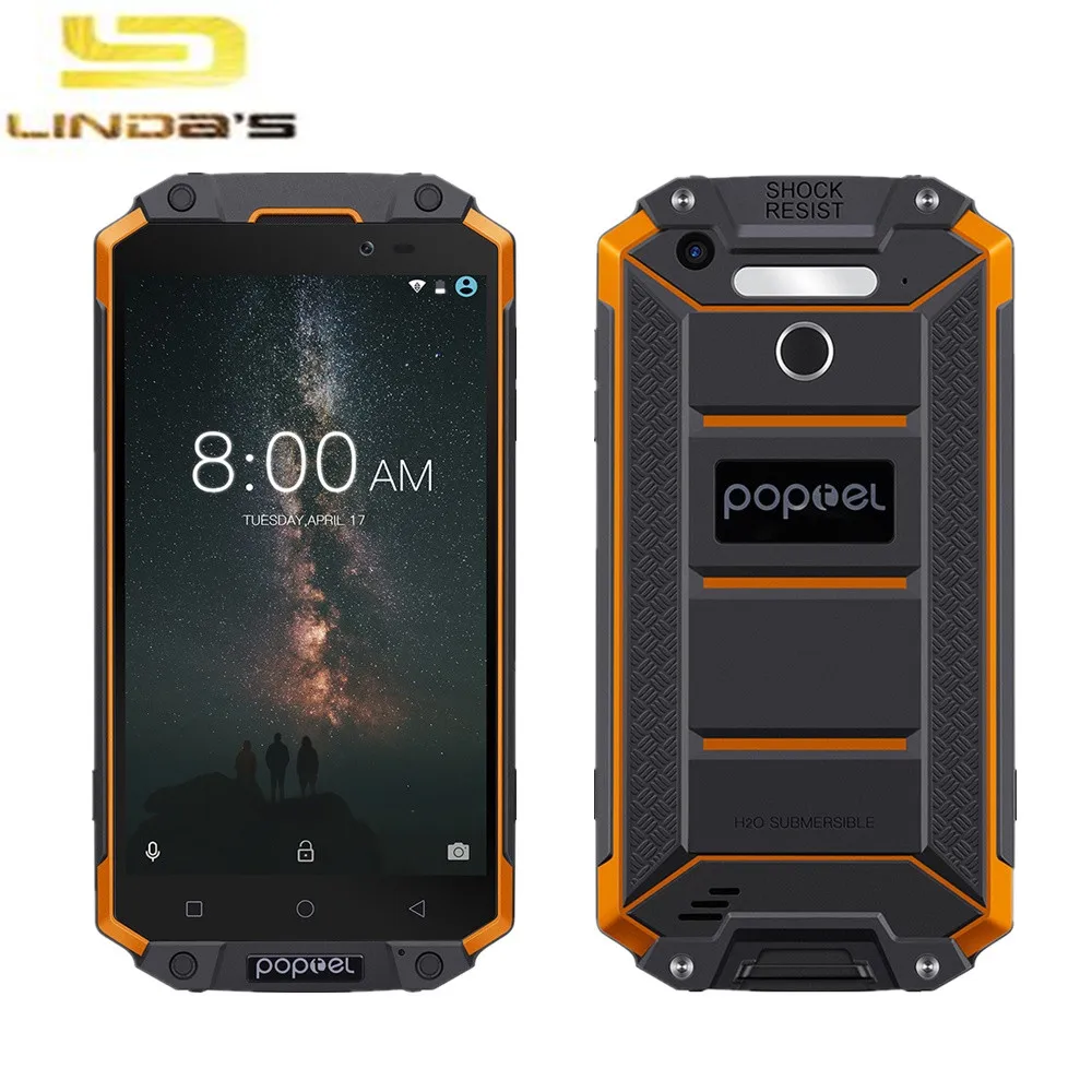 Poptel P9000 MAX 4G смартфон 5 дюймов Android 7 0 IP68 Водонепроницаемый MTK6750V Восьмиядерный B 6