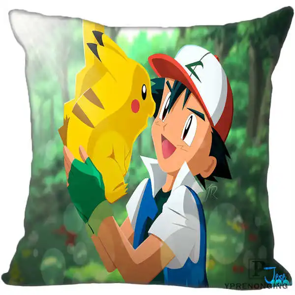 Square Pillowcases Заказная декоративная наволочка Pokemon Pikachu квадратная Наволочка на молнии(с одной стороны) 180522-16 - Цвет: Square Pillowcases