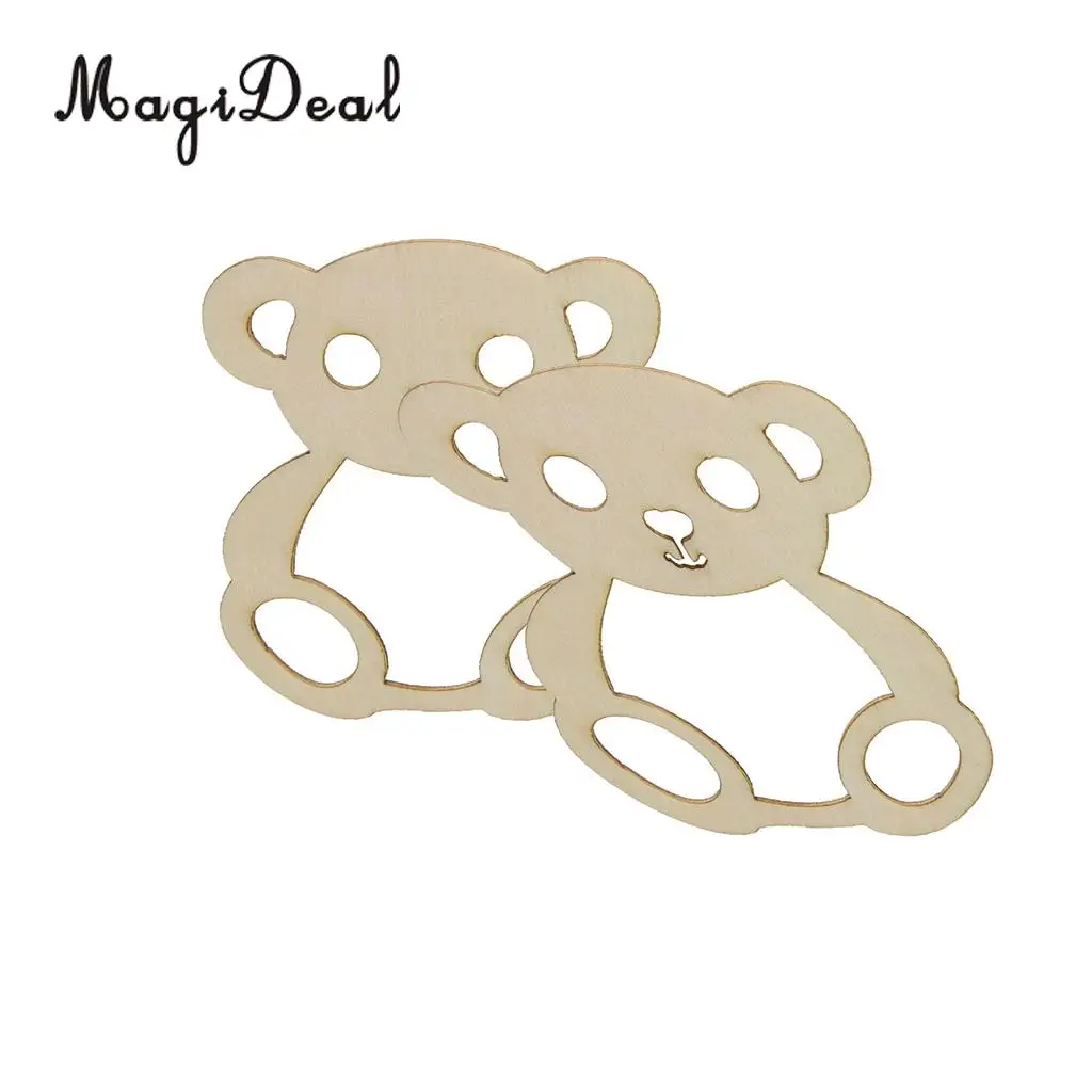 10 шт. винтажный Медведь деревянные части Свадебный детский душ подарок бирки