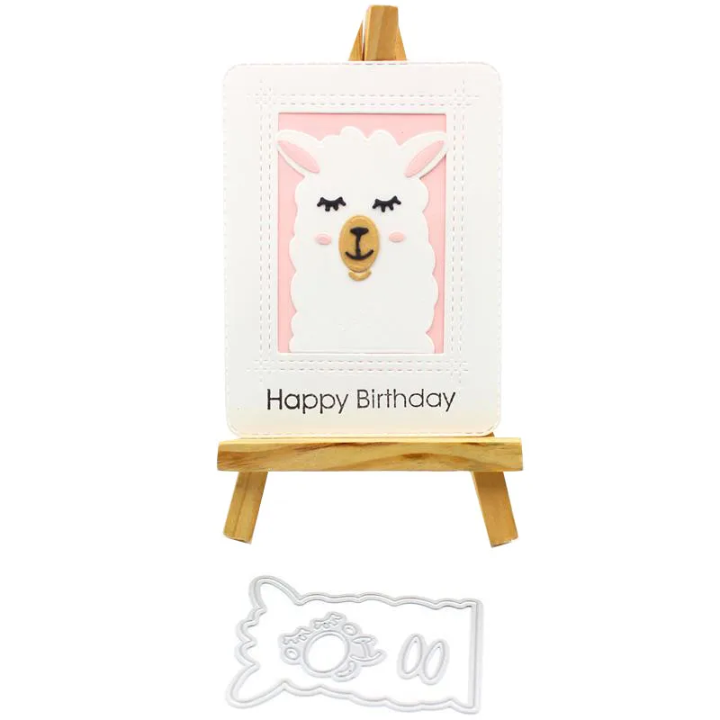 KSCRAFT Милая лама Альпака металлические режущие штампы трафареты для DIY