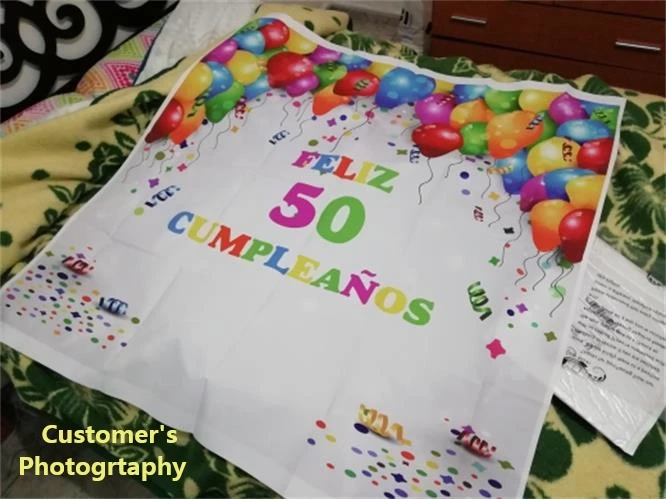 Фон для фотосъемки с изображением воздушных шаров на день рождения семейной