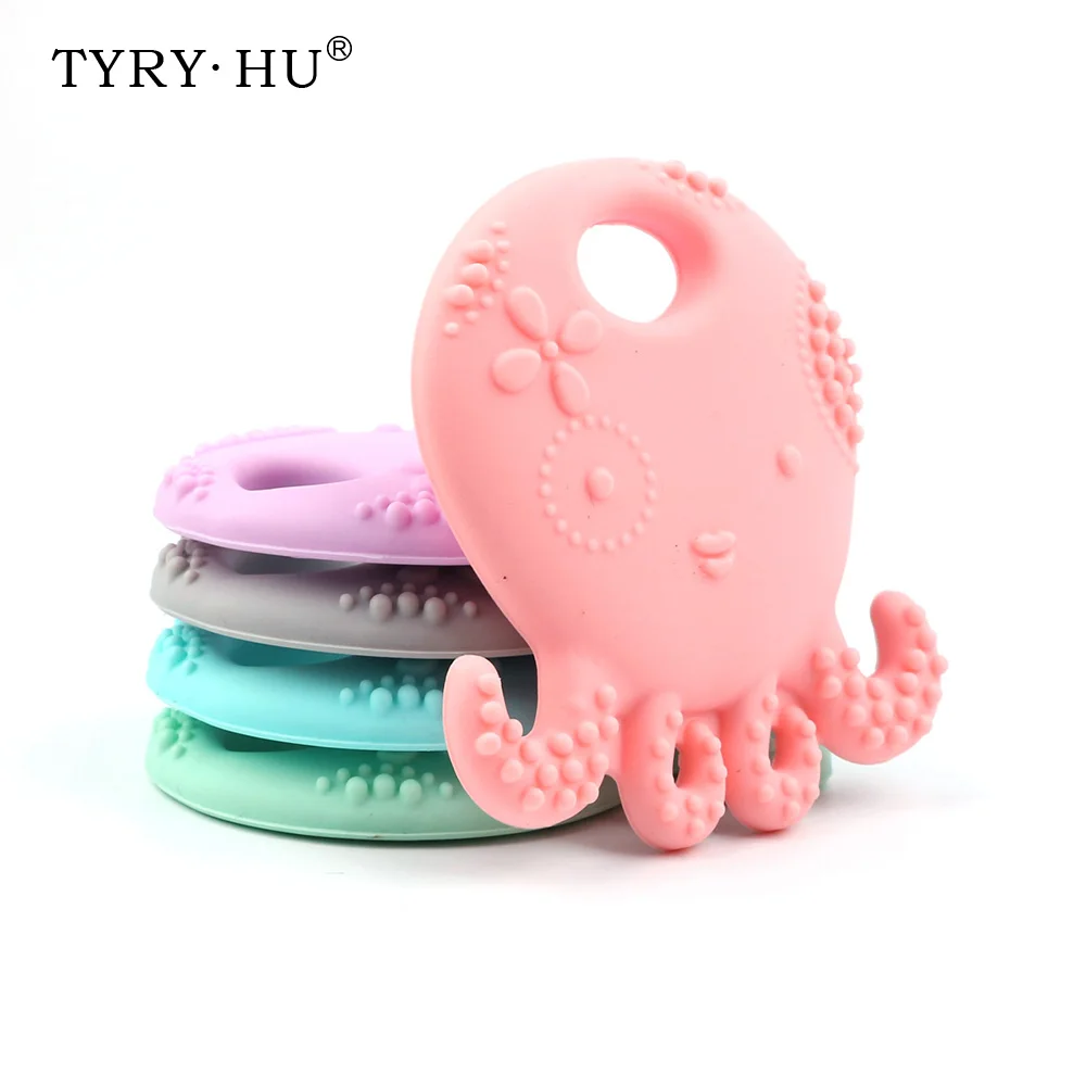 TYRY.HU 1 шт. силиконовый Прорезыватель в форме осьминога мягкая текстура детские