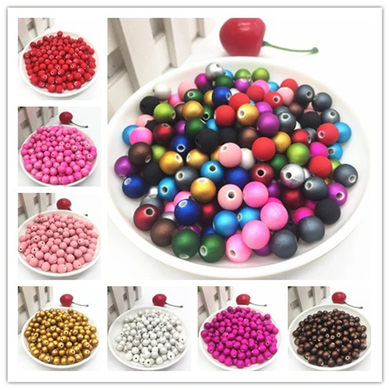 New 50pcs 8mm Acrylic Beads Spacer Loose Bead For Jewelry Making Accessory DIY | Украшения и аксессуары