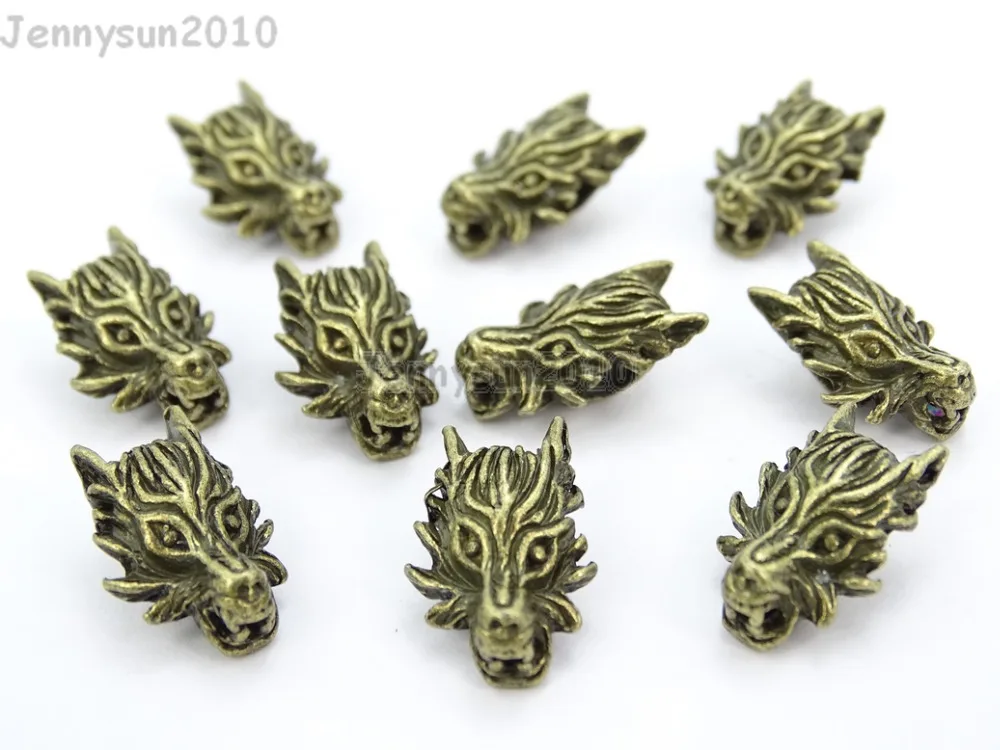 Винтажные бусины-подвески в античном стиле с бронзовым покрытием и твердым