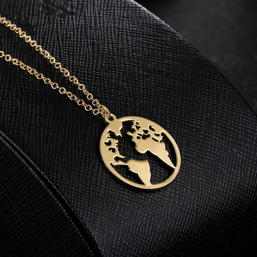 DXJEL глобус Карта мира ожерелье День Земли подарок для лучших друзей Wanderlust