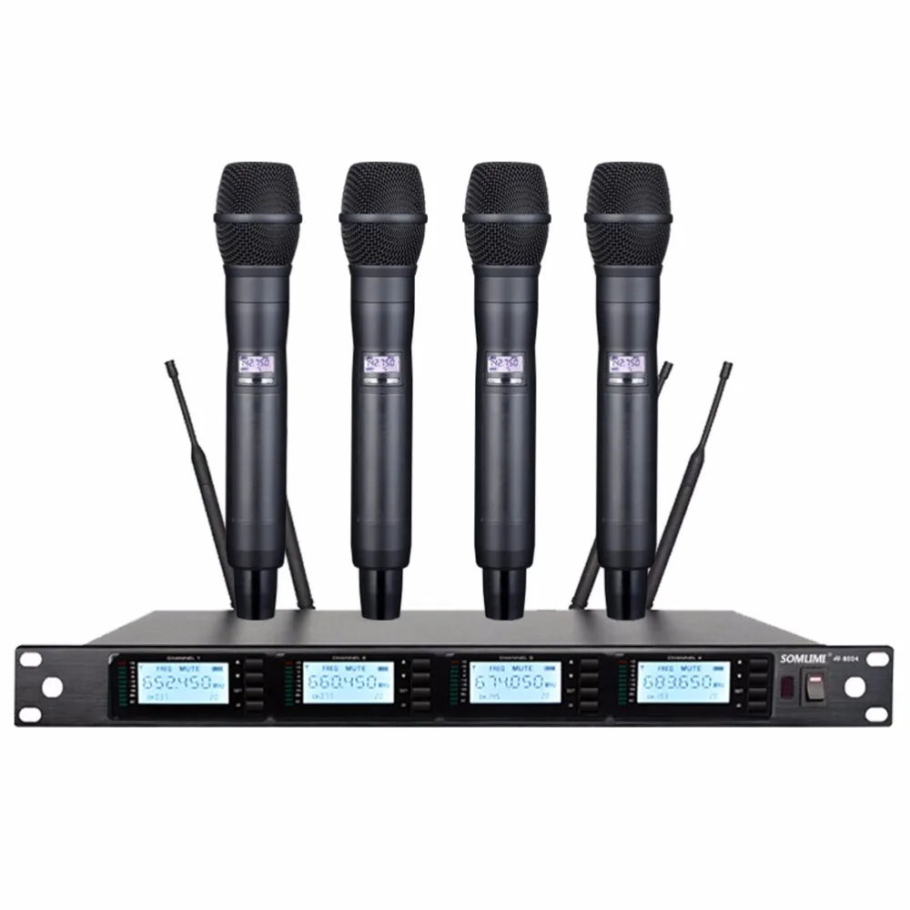 Новый высококачественный Профессиональный 4 канальный ручной беспроводной