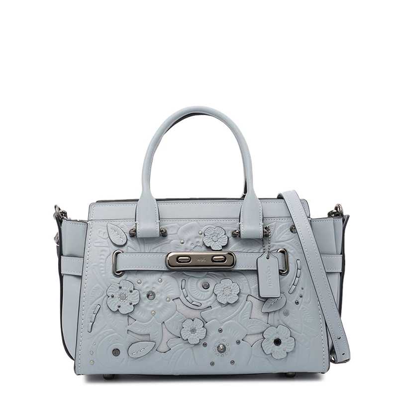 Coach Swagger 27 женская Средняя кожаная сумка 11854|Сумки с ручками| |