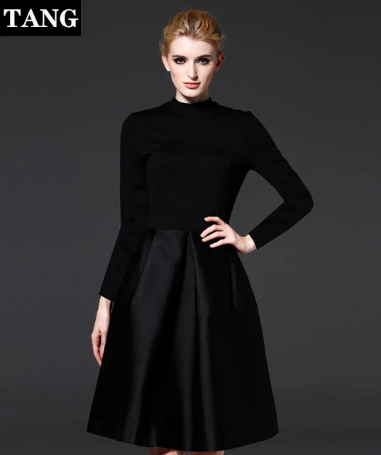 Одежда женская с длинным рукавом черная весна лето платье Vetement Femme 2019 high end