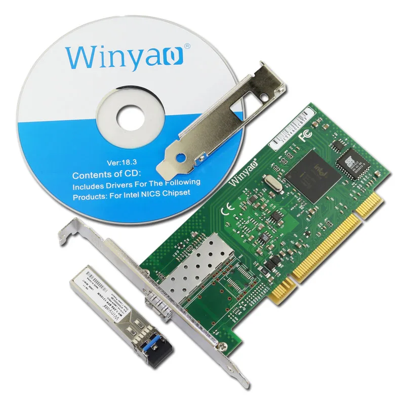 Winyao WY545DF LX PCI Настольный гигабитный волоконный lan Карта для 82545 PWLA8490LX Однопортовый