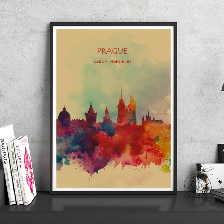 Классический город Прага плакат для дома гостиная спальня кафе-бар Паб Декор