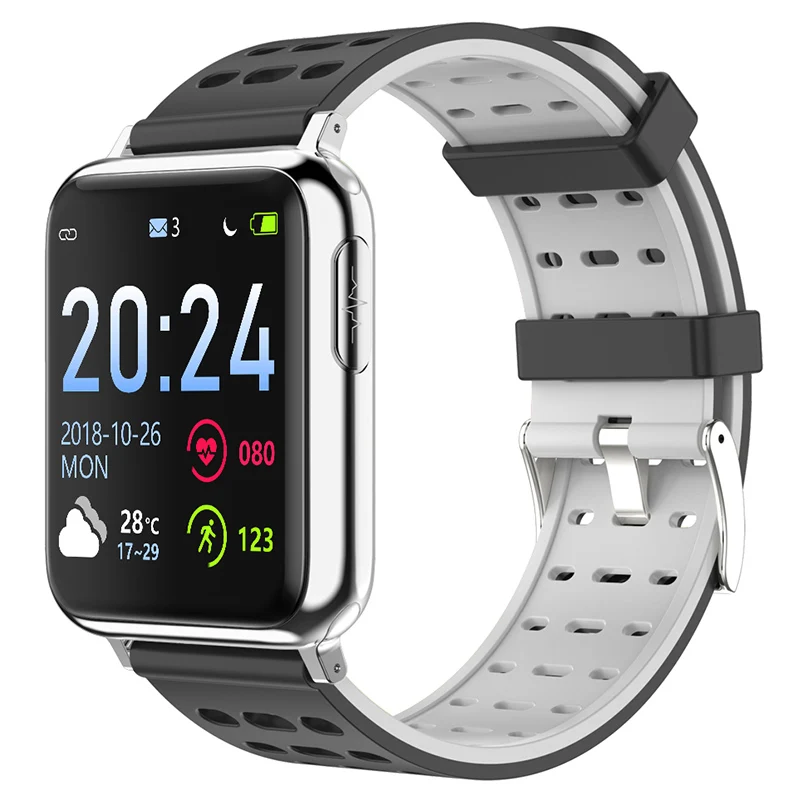 Silver and gray WATCH5 умные часы Bluetooth часы для измерения артериального давления пульсометр PPG ЭКГ часы Шагомер активности фитнес трекер здоровье умные часы - Цвет: Silver and gray
