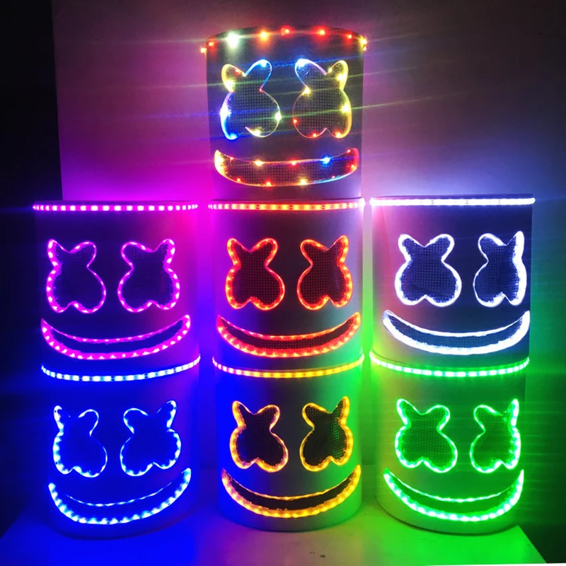 Горячая мульти MarshMello маска диджея Tijs Michiel Verwest светодиодный светильник шлем на