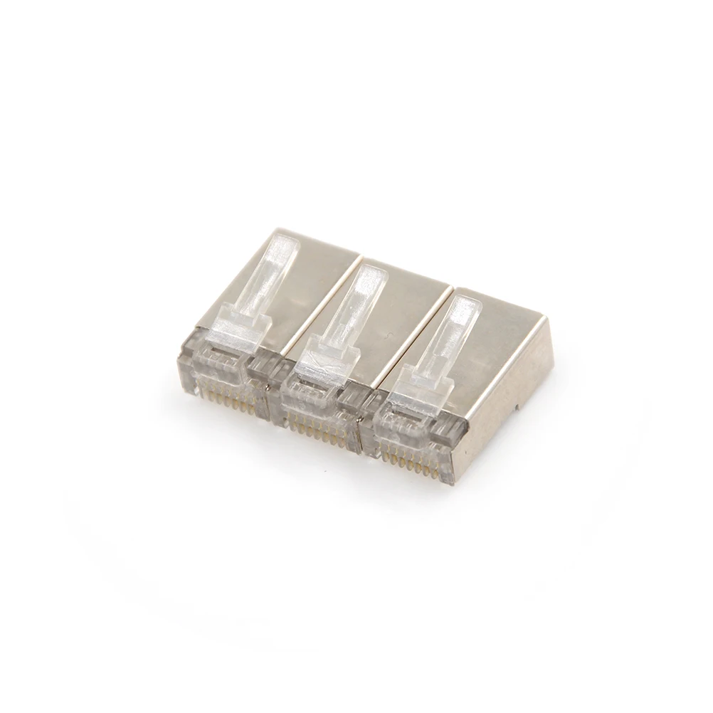 ZLinKJ оптовая продажа 50 шт. RJ45 Cat6 8Pin 8P8C экранированный многожильный обжимной