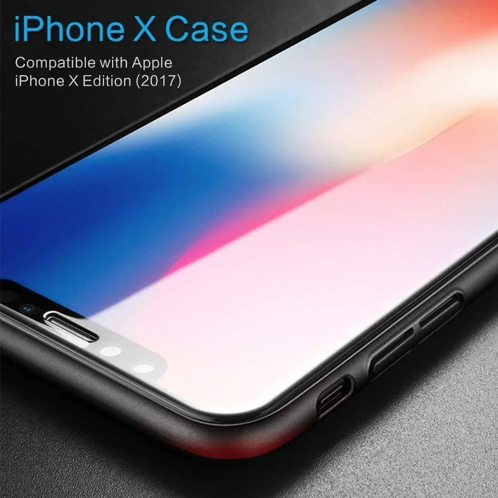 Maxannty Case For IPhone X Ultra Thin Soft Touch Full Protection PC Material Hard Plastic Cover 5.8 Inch (Black) |