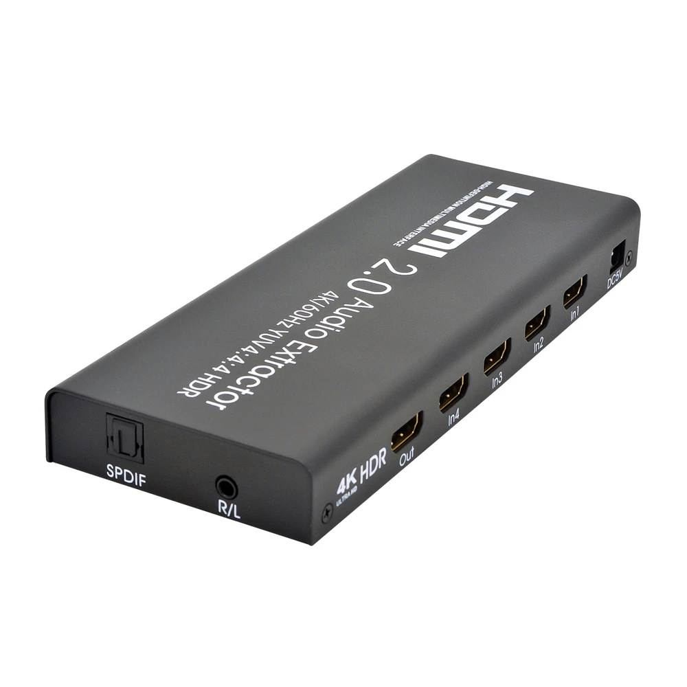 HDM2.0 аудио сплиттер HD 4 в 1 выход с разъединением HDMI коммутатор 4K60Hz AYSA-41V20 черный |
