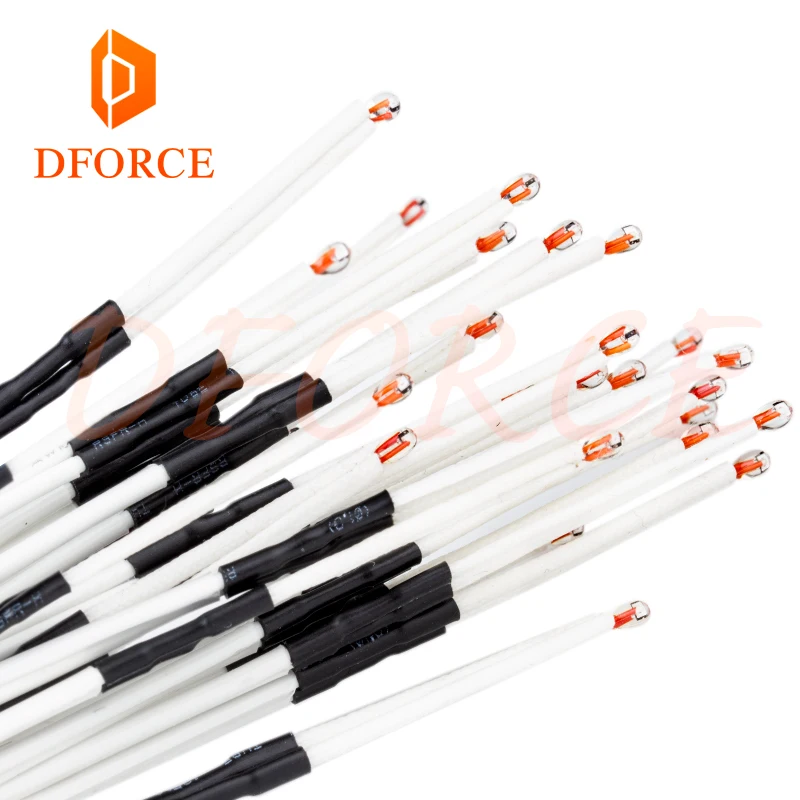 DFORCE NTC 100 K Ом B3950 термистор датчик высокой температуры 280℃ для E3D V6 нагревательные блоки mk8 3D принтер аксессуары