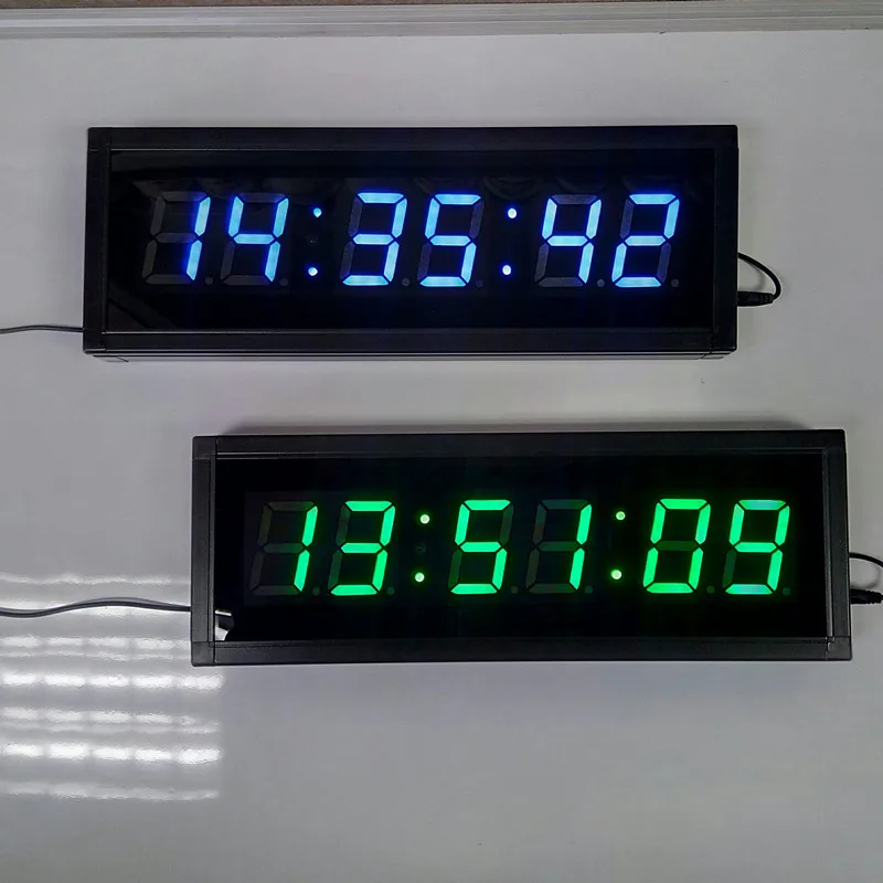 Большой дистанционный 3D светодио дный светодиодный цифровой Nixie настенные часы