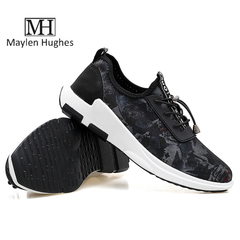MH высокое качество 2017 Мужская обувь Для мужчин граффити Повседневная Обувь
